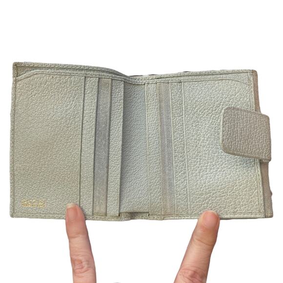 Gucci Baby Blue Leather Bamboo Bi Fold Folding Wallet - Picture 4 of 8